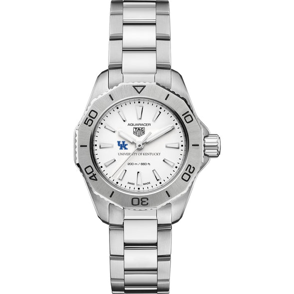 University of Kentucky Women&#39;s TAG Heuer Steel Aquaracer with Silver Dial Shot #2
