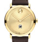 University of Maryland Men's Movado BOLD Gold with Chocolate Leather Strap Shot #1