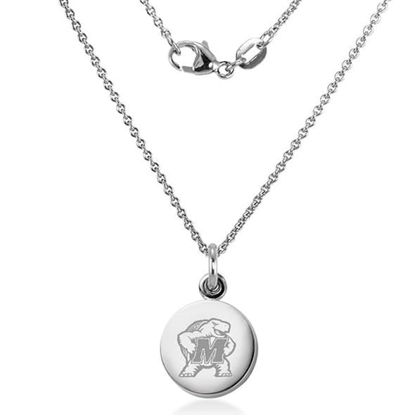 University of Maryland Necklace with Charm in Sterling Silver Shot #2