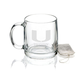 University of Miami 13 oz Glass Coffee Mug Shot #1