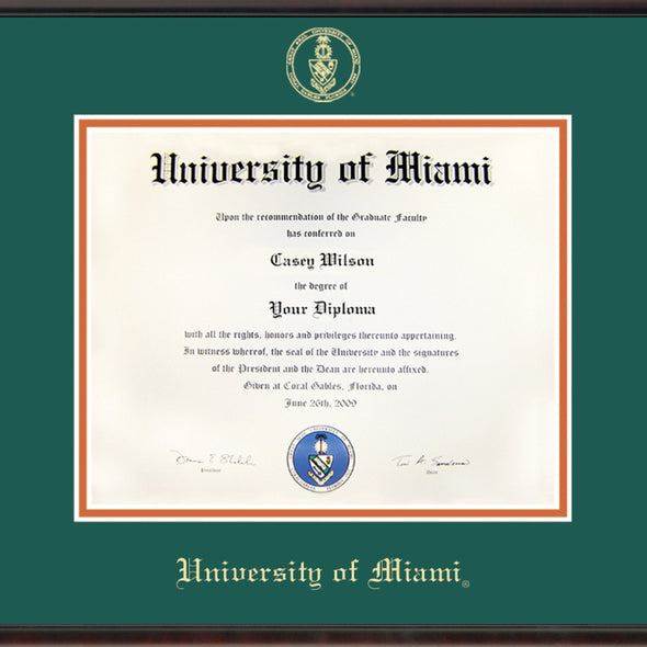 University of Miami Diploma Frame, the Fidelitas Shot #2