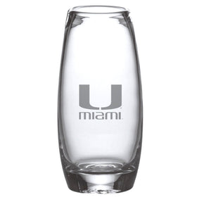University of Miami Glass Addison Vase by Simon Pearce Shot #1