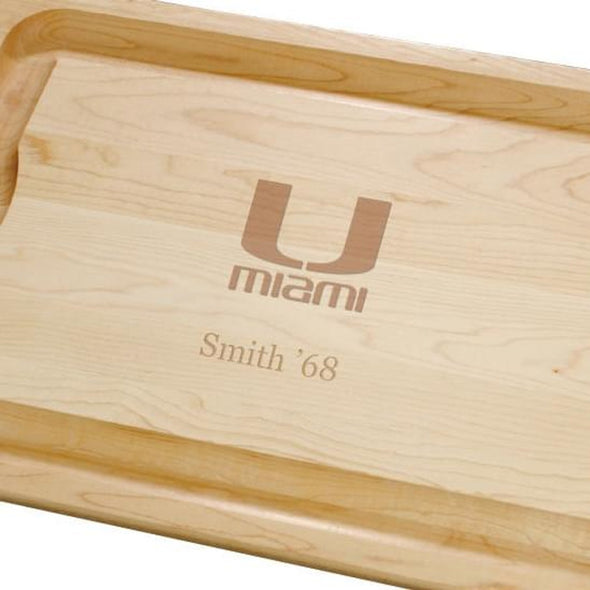 University of Miami Maple Cutting Board Shot #2