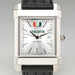 University of Miami Men's Collegiate Watch with Leather Strap