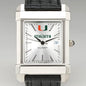 University of Miami Men's Collegiate Watch with Leather Strap Shot #1