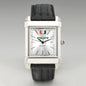 University of Miami Men's Collegiate Watch with Leather Strap Shot #2