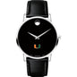 University of Miami Men's Movado Museum with Leather Strap Shot #2