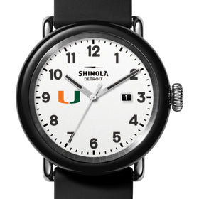 University of Miami Shinola Watch, The Detrola 43mm White Dial at M.LaHart &amp; Co. Shot #1