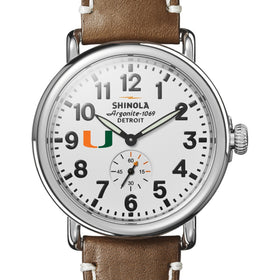 University of Miami Shinola Watch, The Runwell 41mm White Dial Shot #1