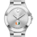 University of Miami Women's Movado Collection Stainless Steel Watch with Silver Dial