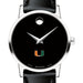 University of Miami Women's Movado Museum with Leather Strap