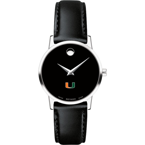 University of Miami Women&#39;s Movado Museum with Leather Strap Shot #2