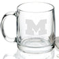 University of Michigan 13 oz Glass Coffee Mug Shot #2