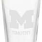 University of Michigan 16 oz Pint Glass- Set of 2 Shot #3