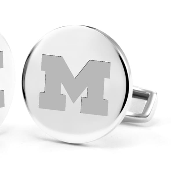University of Michigan Cufflinks in Sterling Silver Shot #2