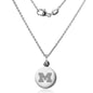 University of Michigan Necklace with Charm in Sterling Silver Shot #2