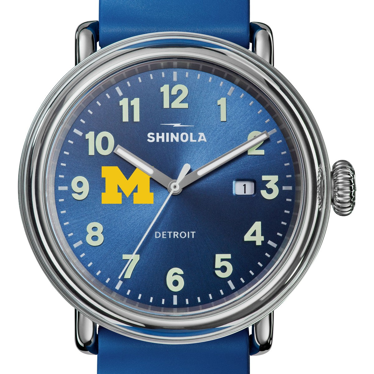 University of Michigan Shinola Watch, The Detrola 40 mm Blue Dial