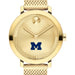 University of Michigan Women's Movado Bold Gold with Mesh Bracelet