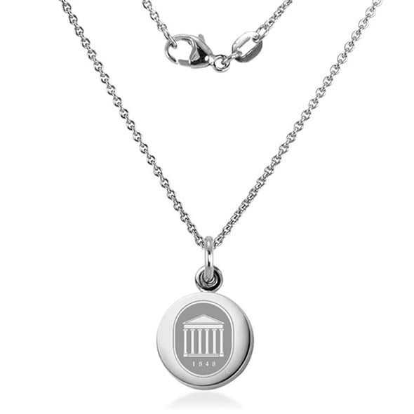 University of Mississippi Necklace with Charm in Sterling Silver Shot #2