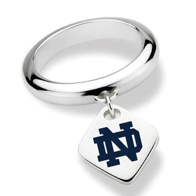 University of Notre Dame Sterling Silver Ring with Sterling Tag Shot #1