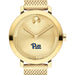 University of Pittsburgh Women's Movado Bold Gold with Mesh Bracelet