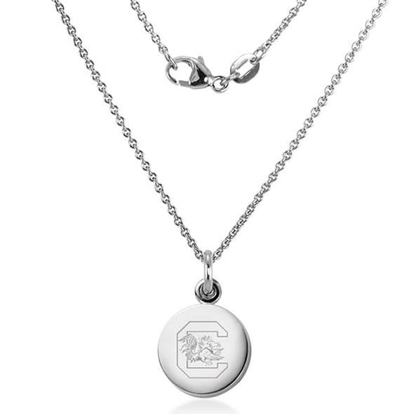 University of South Carolina Necklace with Charm in Sterling Silver Shot #2
