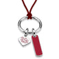 University of South Carolina Silk Necklace with Enamel Charm & Sterling Silver Tag Shot #1