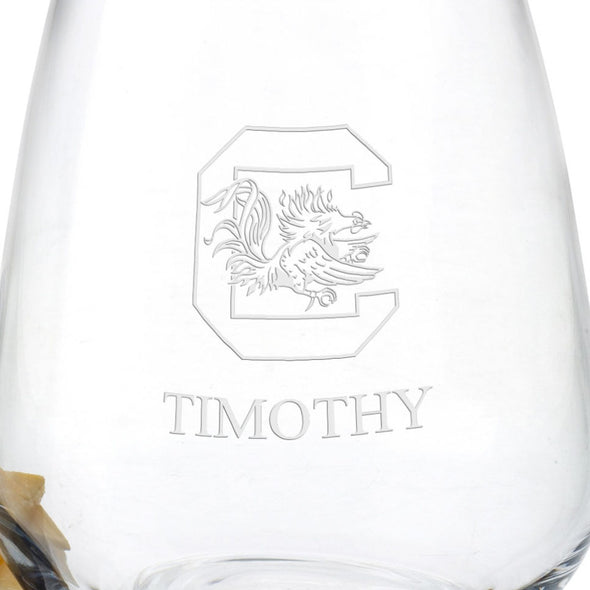 University of South Carolina Stemless Wine Glasses - Set of 2 Shot #3