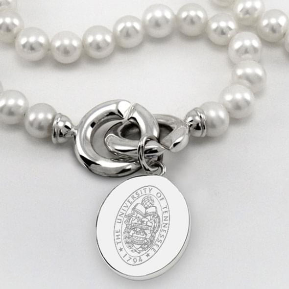 University of Tennessee Pearl Necklace with Sterling Silver Charm Shot #2
