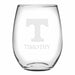 University of Tennessee Stemless Wine Glasses Made in the USA - Set of 2