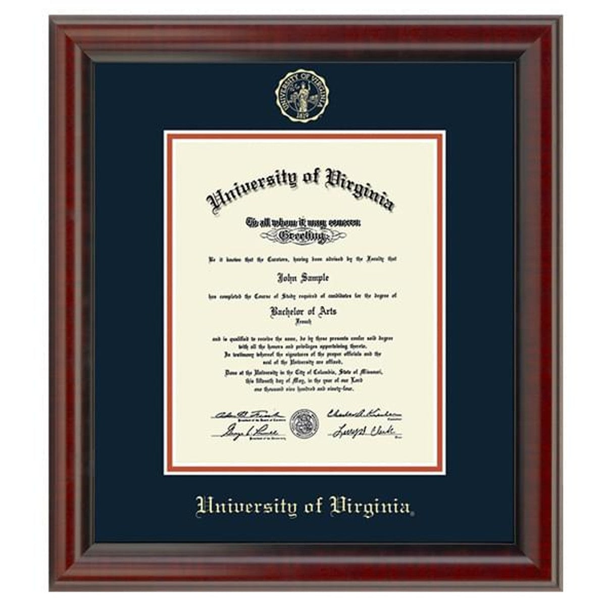 UVA Diploma Frame, the Fidelitas Graduation Gift Selection M.LaHart