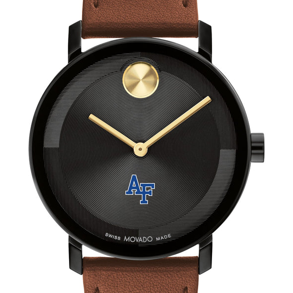 US Air Force Academy Men&#39;s Movado BOLD with Cognac Leather Strap Shot #1