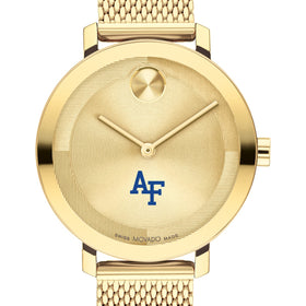 US Air Force Academy Women&#39;s Movado Bold Gold with Mesh Bracelet Shot #1