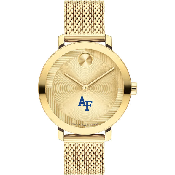 US Air Force Academy Women&#39;s Movado Bold Gold with Mesh Bracelet Shot #2