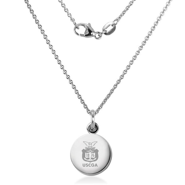 US Coast Guard Academy Necklace with Charm in Sterling Silver Shot #2
