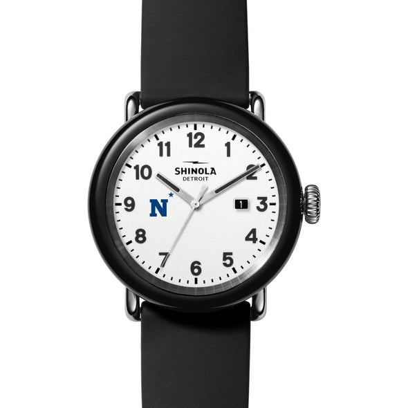 US Naval Academy Shinola Watch, The Detrola 43mm White Dial at M.LaHart &amp; Co. Shot #2