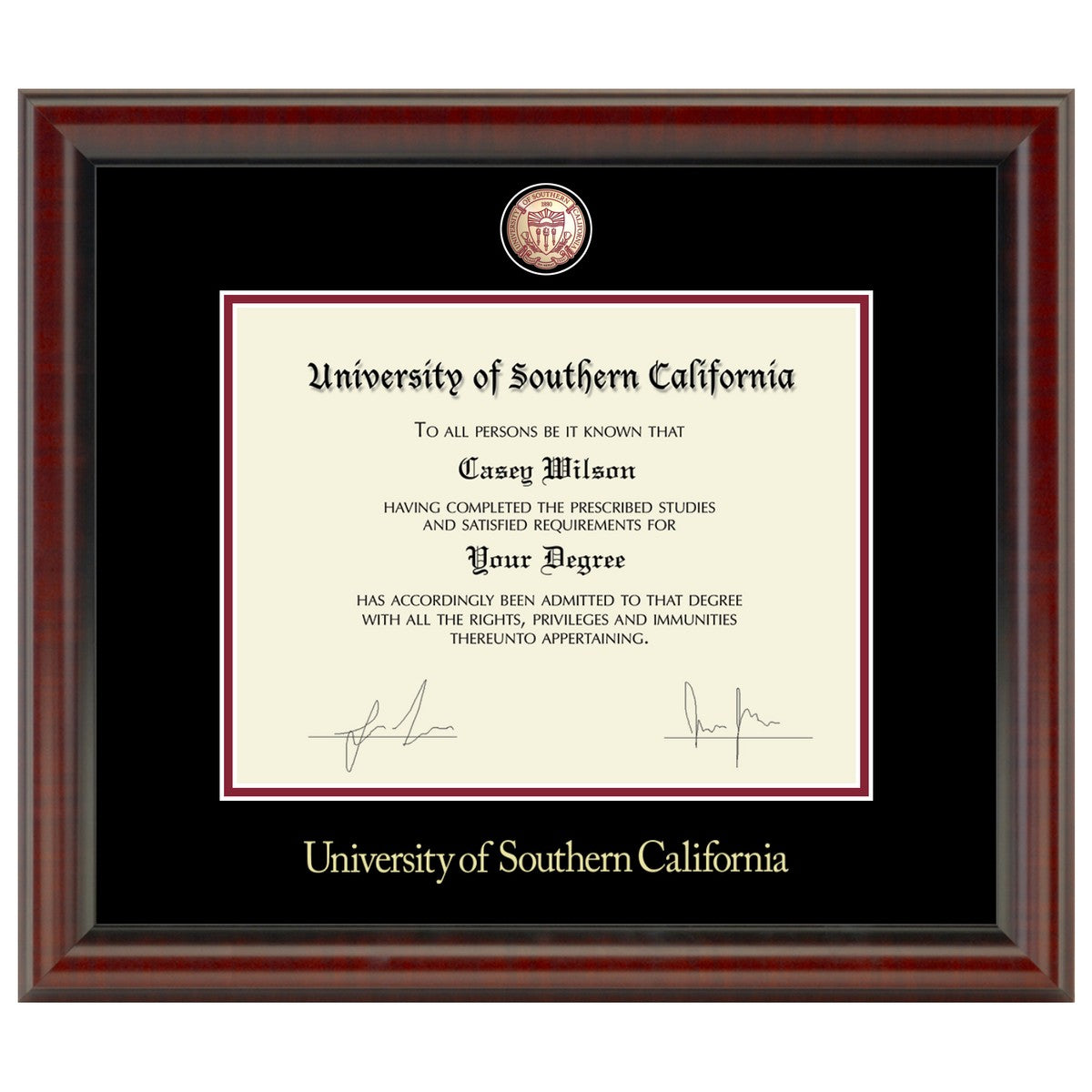 Official USC Diploma Frame, the Masterpiece Graduation Gift Selection