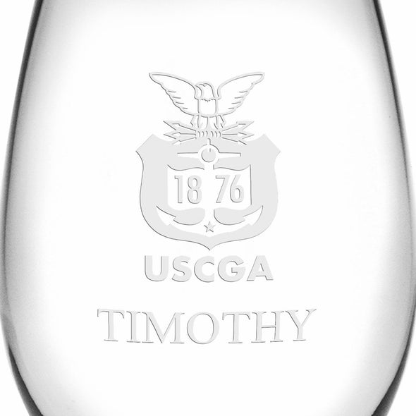 USCGA Stemless Wine Glasses Made in the USA - Set of 4 Shot #3