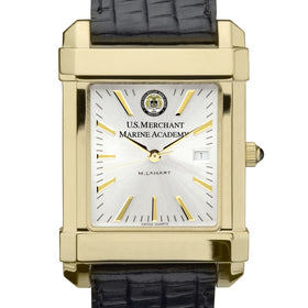 USMMA Men&#39;s Gold Watch with 2-Tone Dial &amp; Leather Strap at M.LaHart &amp; Co. Shot #1