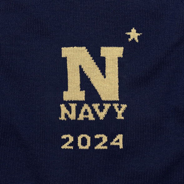 USNA Class of 2024 Navy Blue and Gold Sweater by M.LaHart Shot #2