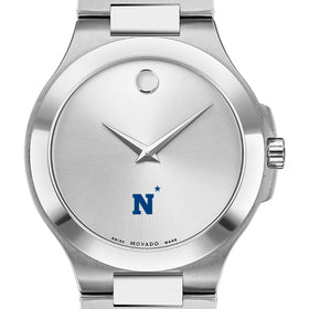 USNA Men&#39;s Movado Collection Stainless Steel Watch with Silver Dial Shot #1