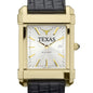 UT Austin Men's Gold Watch with 2-Tone Dial & Leather Strap at M.LaHart & Co. Shot #1