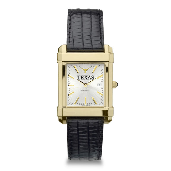 UT Austin Men&#39;s Gold Watch with 2-Tone Dial &amp; Leather Strap at M.LaHart &amp; Co. Shot #2