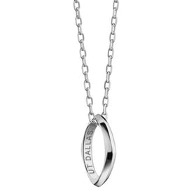 UT Dallas Monica Rich Kosann Poesy Ring Necklace in Silver Shot #1