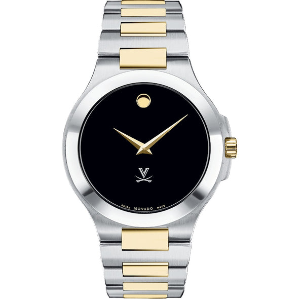 UVA Men&#39;s Movado Collection Two-Tone Watch with Black Dial Shot #2