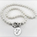 UVM Pearl Necklace with Sterling Silver Charm