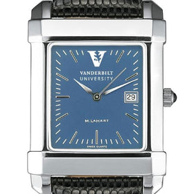Vanderbilt Men&#39;s Blue Quad Watch with Leather Strap Shot #1