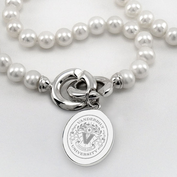 Vanderbilt Pearl Necklace with Sterling Silver Charm Shot #2