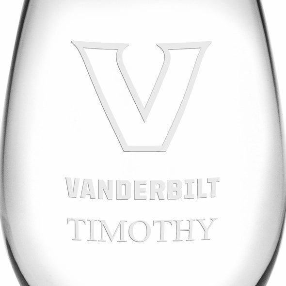 Vanderbilt Stemless Wine Glasses Made in the USA - Set of 4 Shot #3