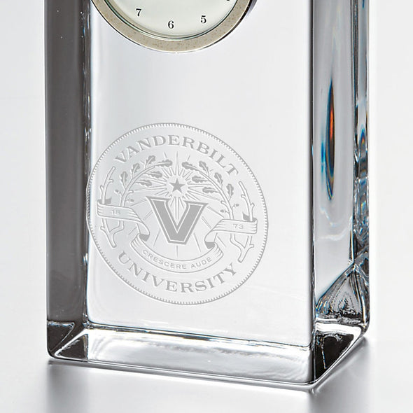 Vanderbilt Tall Glass Desk Clock by Simon Pearce Shot #2